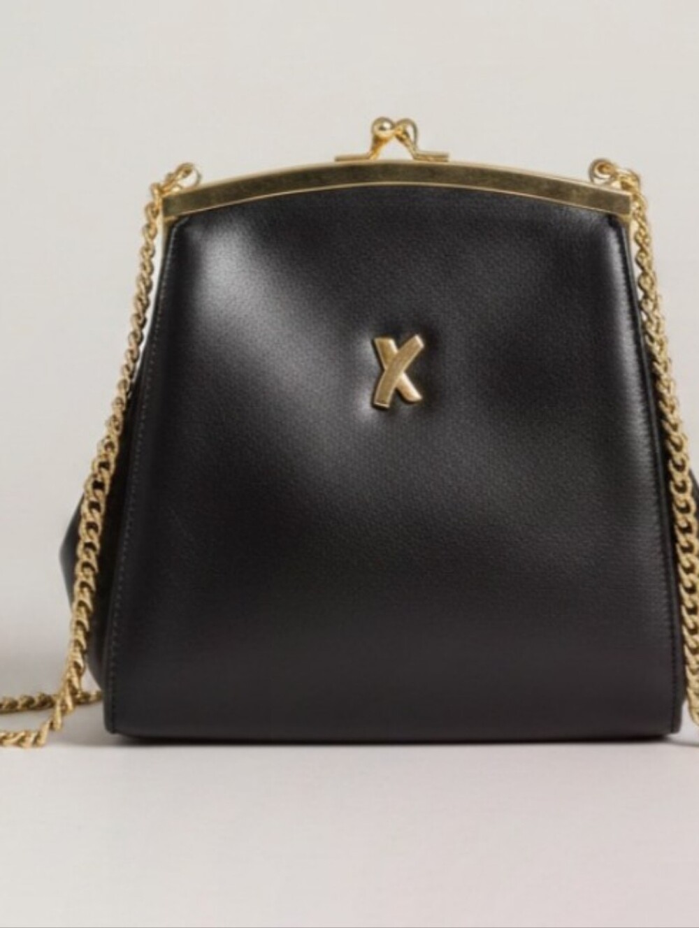 Paloma Picasso‎ VINTAGE 1980s Soft Leather Kiss-Lock Crossbody